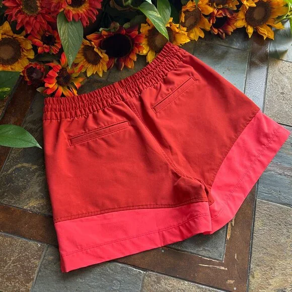 StretchTech Colorblock High-Waisted Athletic Shorts - Picture 9 of 14